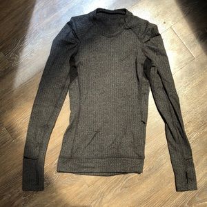 Lulu lemon long sleeve grey workout top
